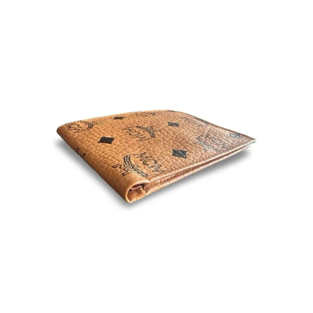 MCM Visetos Bifold Wallet Cognac Monogram – Authentic – Excellent Condition